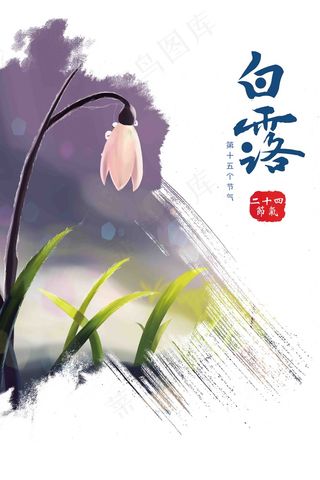 白露 寒露 霜降 节气 水雾 白露海报 白露单张 白露展板 