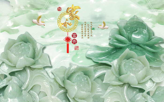 雕塑玉雕背景风景psd模版下载