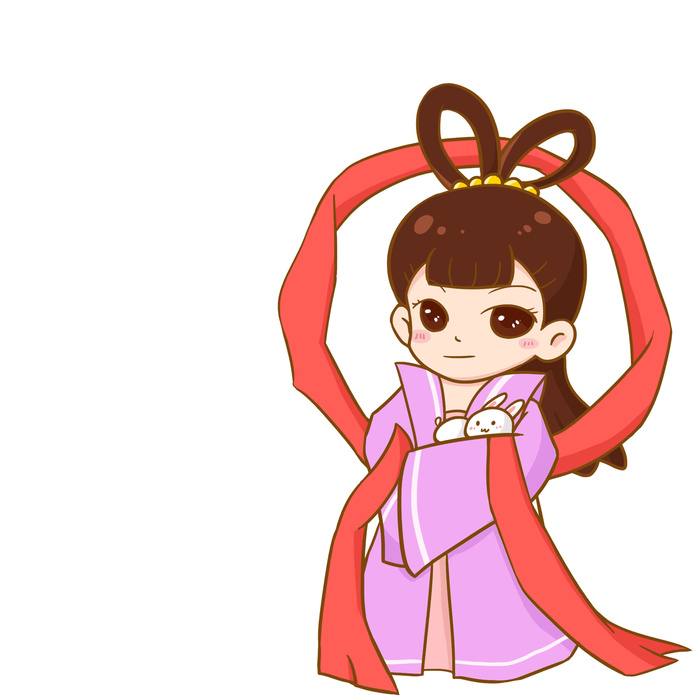 卡通中秋节嫦娥素材