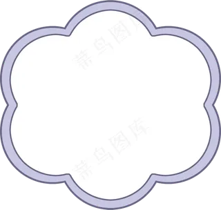 卡通边框 卡通彩色框  手绘对话框 可爱边框 免抠