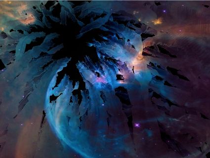 元宇宙世界天空背景墙风景