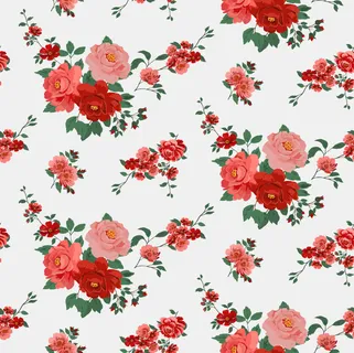 花卉唯美手绘花朵面料纹理手机壳布料面料印花服装矢量图案素材