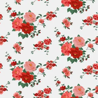 花卉唯美手绘花朵面料纹理手机壳布料面料印花服装矢量图案素材