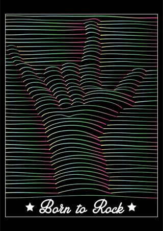 科幻立体线条 手掌凹凸感