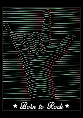 科幻立体线条 手掌凹凸感