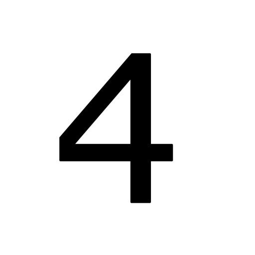 数字 4 PNG免抠(1500x1500)