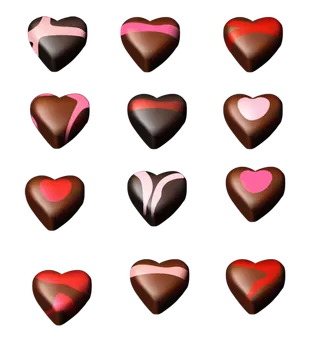 各种造型爱心巧克力