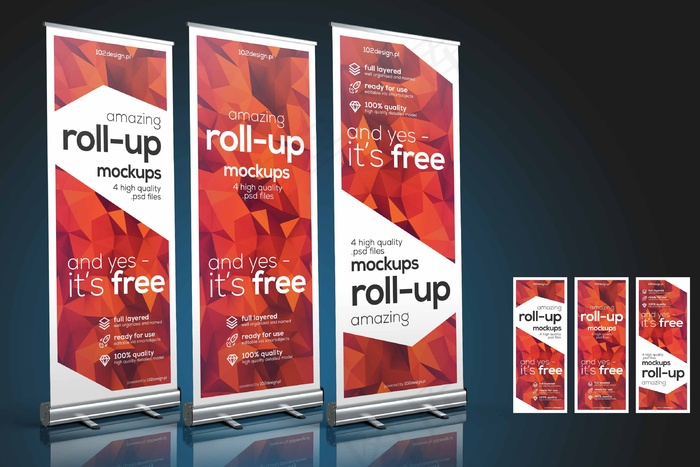 易拉宝样机 易拉宝效果图