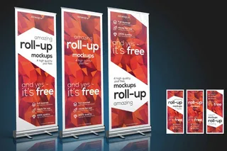 易拉宝样机 易拉宝效果图