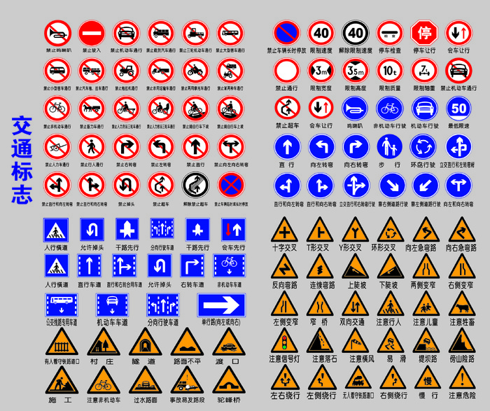 交通  警示 标识