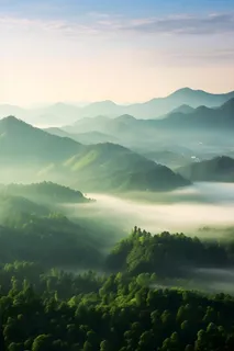 山脉树林高空摄影 山脉树林高空摄影
