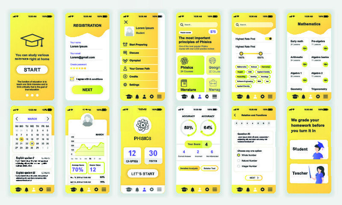 手机移动端整套APP交互UI界面套图作品集EPS矢量图设计素材eps,ai矢量模版下载