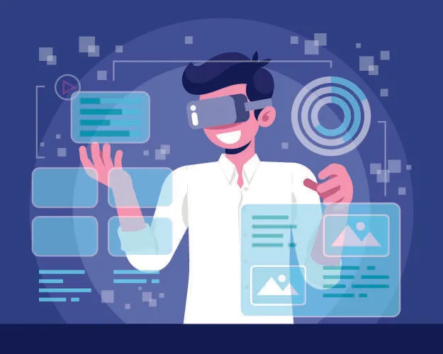 时尚大气元宇宙VR虚拟现实AR网页Banner海报设计模板AI矢量图素材eps,ai矢量模版下载