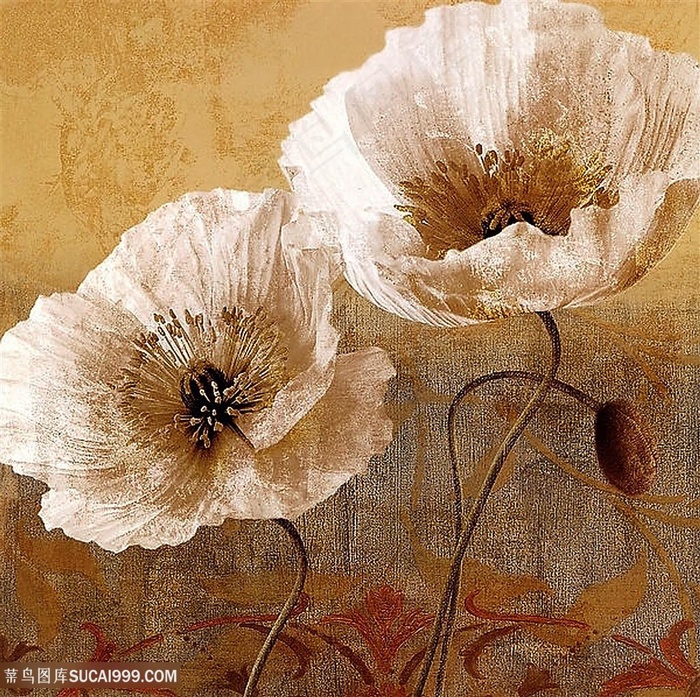 欧式花朵装饰画