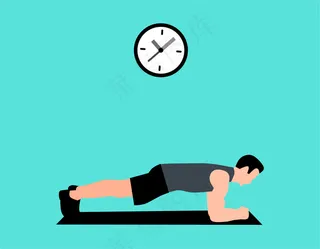 板, 锻炼, 运动, 男人, 位置, 姿势