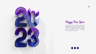 创意2023年新年兔年数字字体设计