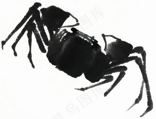 鱼虾蟹龟中国画摄影图片