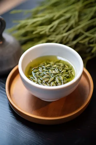 绿茶品茶茶文化摄影图