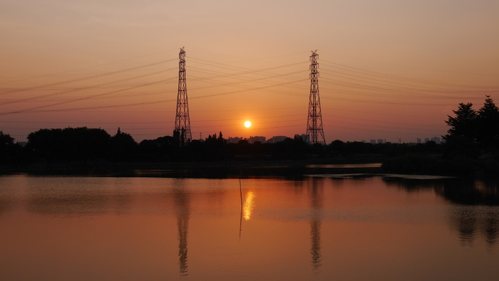 唯美黄埔古港日落晚霞