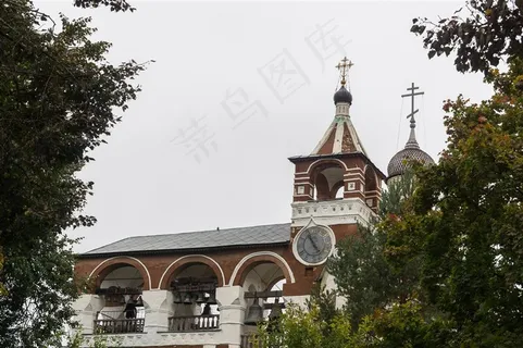 国外教堂钟楼建筑景观