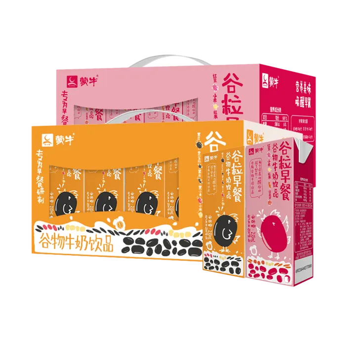 蒙牛谷粒早餐10超市商品白底图免抠实物摄影png格式图片透明底