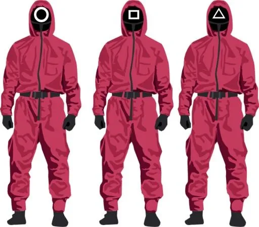 鱿鱼游戏守卫 PNG免抠(1000x878)