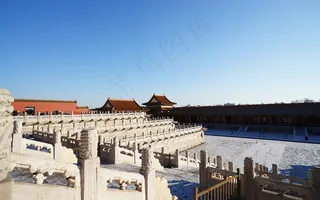 阳光下的名胜古迹故宫