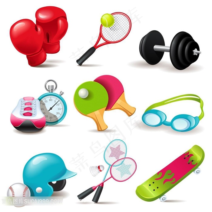 体育用品卡通图片