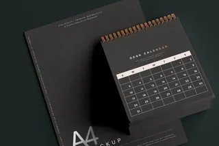 高端暗黑文具类文创VI样机模板