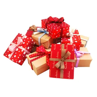 圣诞节红色礼盒背景