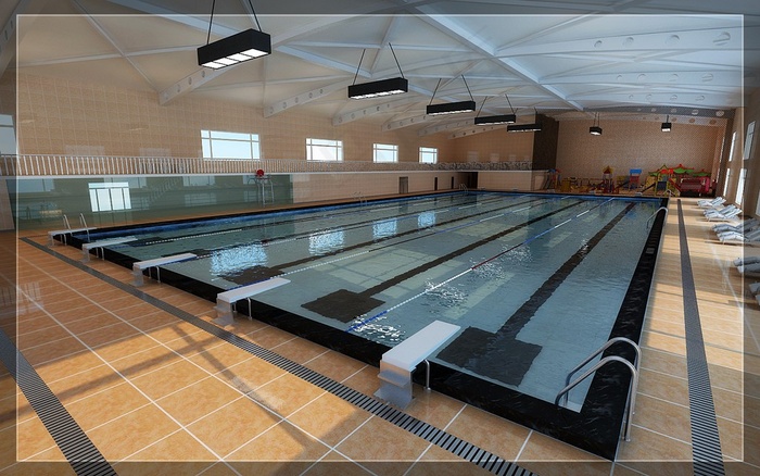 室内游泳馆效果图