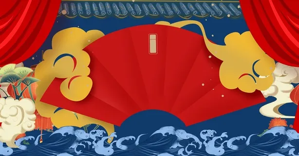 国潮风格海报背景  国潮风格海报背景