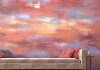 水彩水粉油画颜料沙发背景