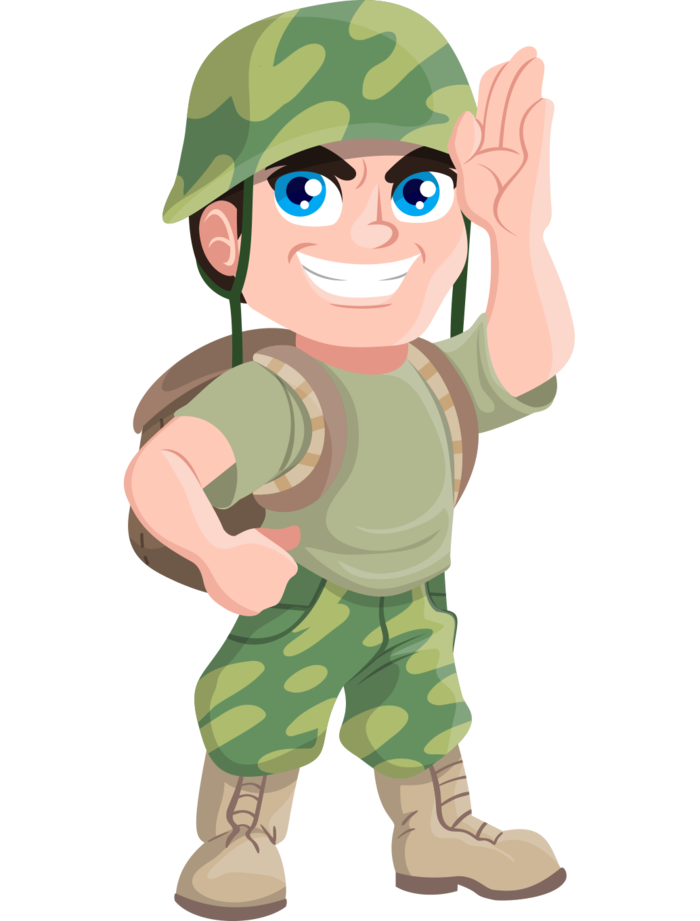 大兵士兵卡通