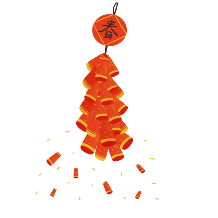 红色烟花爆竹免扣素材