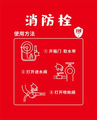 红色消防栓贴CDR矢量图