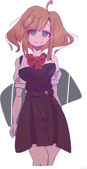 女孩短发长裙素材人物