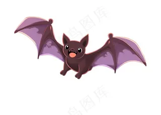 蝙蝠万圣节恐怖插画免抠