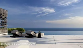 海景别墅别墅建筑实景旅游区