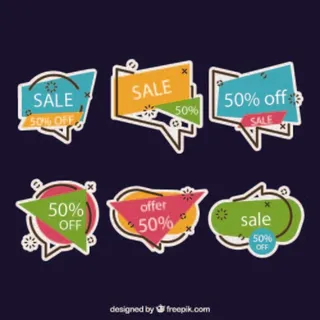 免抠半价促销贴纸