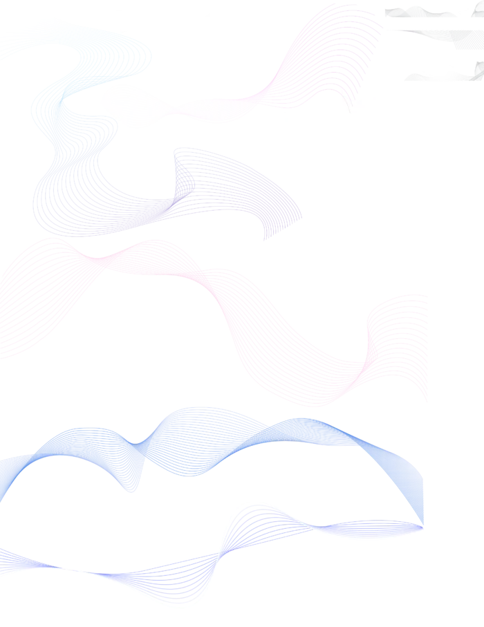 蓝色波纹多种渐变线条科技电商免抠png