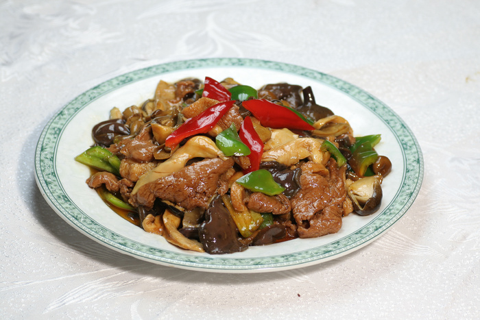 45野山菌炒鸭片 川情小镇
