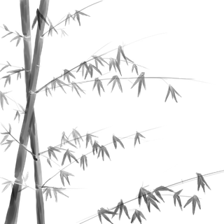 竹子水墨画中国风国画墨水书法竹子画