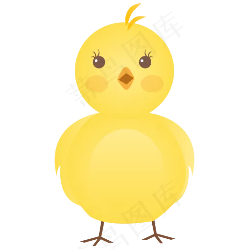 可爱卡通小黄鸡小鸡