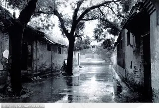 北京印象-雨后的胡同街道