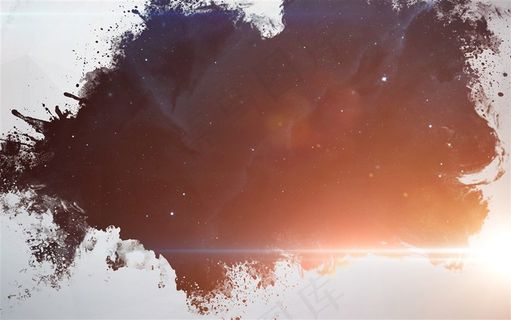水墨喷溅抽象星空光效背景高清图片