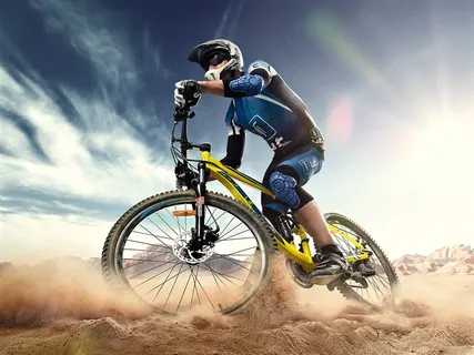 骑山地车的男人 骑山地车的男人