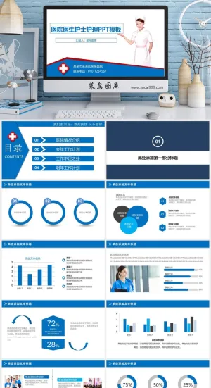 医疗护理 工作计划总结 PPT模板预览图