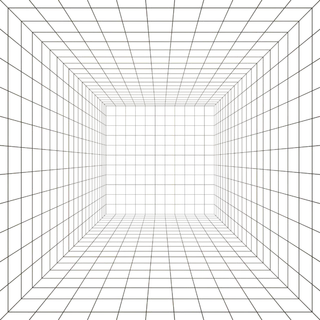 黑色网格透视漫画酸性线条