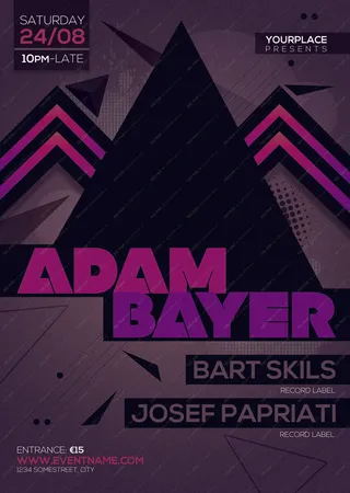 科技感多边形海报模板